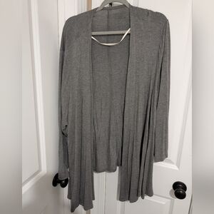 Lane Bryant Charcoal Open Front Cardigan
